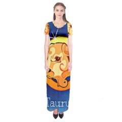 Zodiac Taurus Short Sleeve Maxi Dress by Mariart