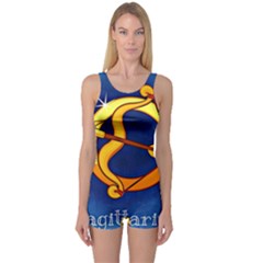 Zodiac Sagittarius One Piece Boyleg Swimsuit by Mariart