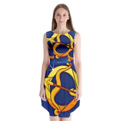 Zodiac Sagittarius Sleeveless Chiffon Dress   by Mariart