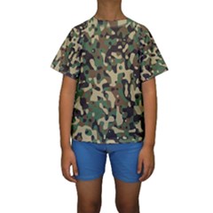 Army Camouflage Kids  Short Sleeve Swimwear by Mariart