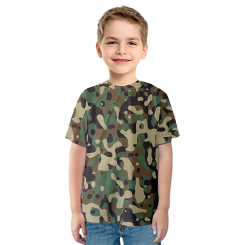 Army Camouflage Kids  Sport Mesh Tee by Mariart