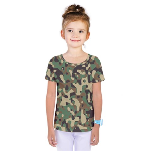 Army Camouflage Kids  One Piece Tee by Mariart