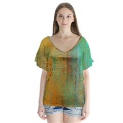 The Waterfall Flutter Sleeve Top by digitaldivadesigns