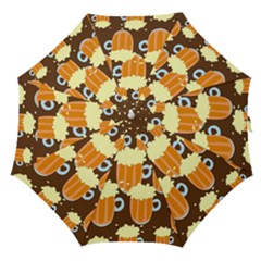 A Fun Cartoon Frothy Beer Tiling Pattern Straight Umbrellas by Nexatart