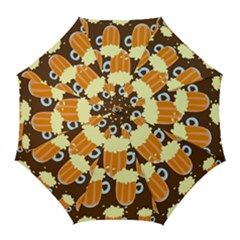 A Fun Cartoon Frothy Beer Tiling Pattern Golf Umbrellas by Nexatart