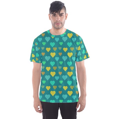 Hearts Seamless Pattern Background Men s Sport Mesh Tee by Nexatart