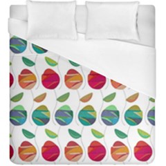 Watercolor Floral Roses Pattern Duvet Cover (king Size) by Nexatart