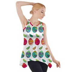 Watercolor Floral Roses Pattern Side Drop Tank Tunic by Nexatart