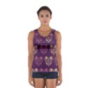 Purple Hearts Seamless Pattern Women s Sport Tank Top  View1