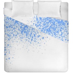 Blue Paint Splats Duvet Cover Double Side (king Size) by Nexatart