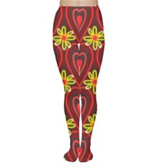 Digitally Created Seamless Love Heart Pattern Women s Tights