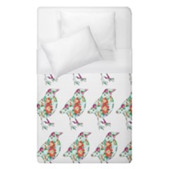 Floral Birds Wallpaper Pattern On White Background Duvet Cover (single Size) by Nexatart