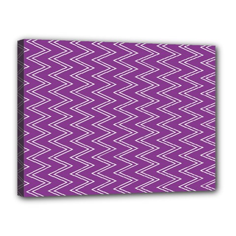 Purple Zig Zag Pattern Background Wallpaper Canvas 16  X 12  by Nexatart