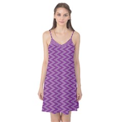 Purple Zig Zag Pattern Background Wallpaper Camis Nightgown by Nexatart