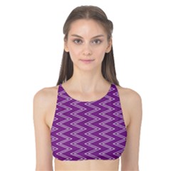 Purple Zig Zag Pattern Background Wallpaper Tank Bikini Top by Nexatart