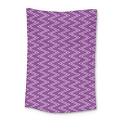 Purple Zig Zag Pattern Background Wallpaper Small Tapestry by Nexatart