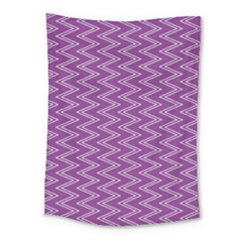 Purple Zig Zag Pattern Background Wallpaper Medium Tapestry by Nexatart