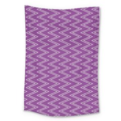 Purple Zig Zag Pattern Background Wallpaper Large Tapestry by Nexatart