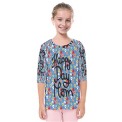 Happy Mothers Day Celebration Kids  Quarter Sleeve Raglan Tee