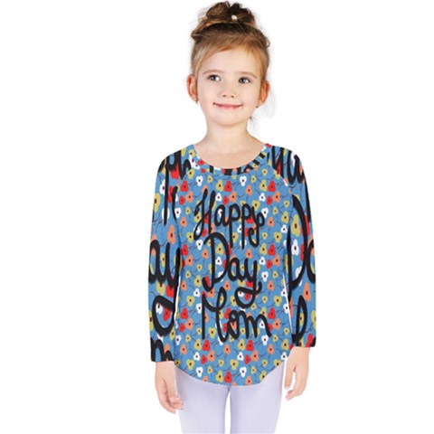 Happy Mothers Day Celebration Kids  Long Sleeve Tee by Nexatart