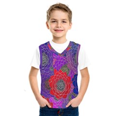 Colorful Background Of Multi Color Floral Pattern Kids  Sportswear