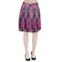 Oil Painting Flowers Background Pleated Skirt