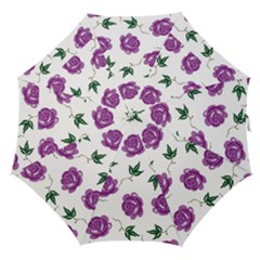 Purple Roses Pattern Wallpaper Background Seamless Design Illustration Straight Umbrellas by Nexatart