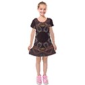 Digitally Created Seamless Pattern Kids  Short Sleeve Velvet Dress View1