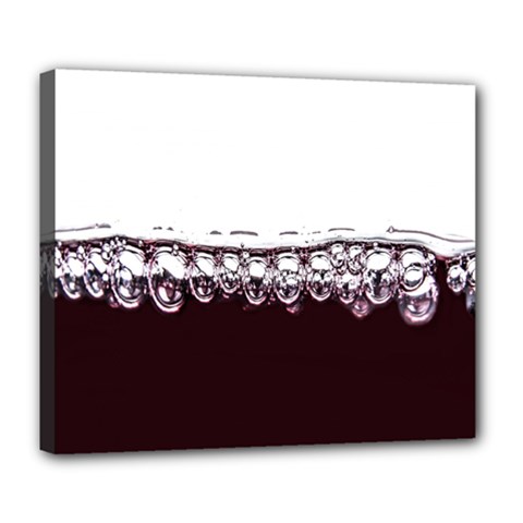 Bubbles In Red Wine Deluxe Canvas 24  X 20   by Nexatart