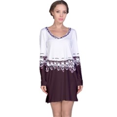 Bubbles In Red Wine Long Sleeve Nightdress by Nexatart