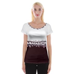 Bubbles In Red Wine Women s Cap Sleeve Top by Nexatart