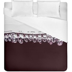 Bubbles In Red Wine Duvet Cover Double Side (king Size) by Nexatart