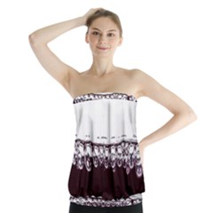 Bubbles In Red Wine Strapless Top by Nexatart