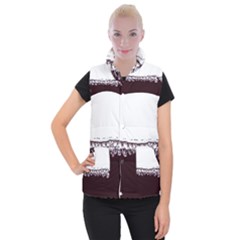 Bubbles In Red Wine Women s Button Up Puffer Vest by Nexatart