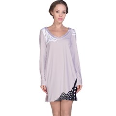 Circles Background Long Sleeve Nightdress by Nexatart