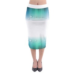 Blue Stripe With Water Droplets Midi Pencil Skirt by Nexatart