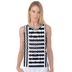 Black And White Abstract Stripped Geometric Background Women s Basketball Tank Top