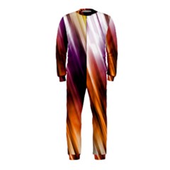 Colourful Grunge Stripe Background Onepiece Jumpsuit (kids) by Nexatart