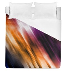 Colourful Grunge Stripe Background Duvet Cover (queen Size)