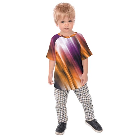 Colourful Grunge Stripe Background Kids  Raglan Tee by Nexatart