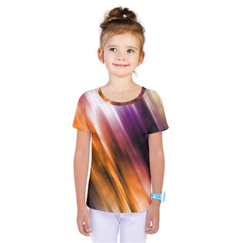 Colourful Grunge Stripe Background Kids  One Piece Tee by Nexatart