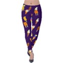 Seamless Cartoon Ice Cream And Lolly Pop Tilable Design Velvet Leggings View1