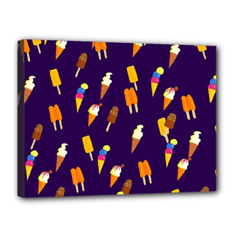 Seamless Cartoon Ice Cream And Lolly Pop Tilable Design Canvas 16  X 12  by Nexatart