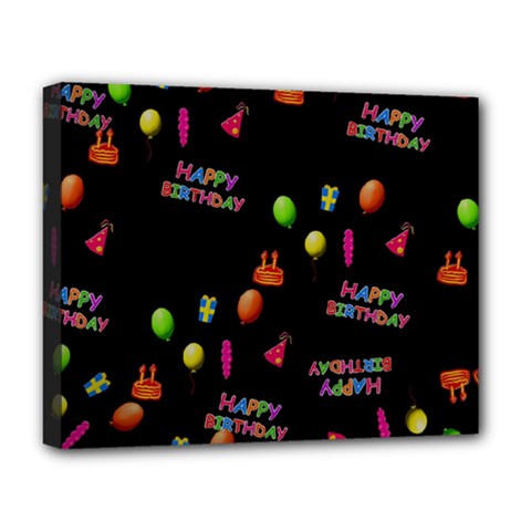 Cartoon Birthday Tilable Design Deluxe Canvas 20  X 16   by Nexatart