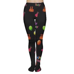 Cartoon Birthday Tilable Design Women s Tights by Nexatart