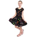 Cartoon Birthday Tilable Design Kids  Short Sleeve Dress View1