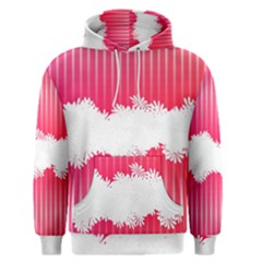 Digitally Designed Pink Stripe Background With Flowers And White Copyspace Men s Pullover Hoodie by Nexatart