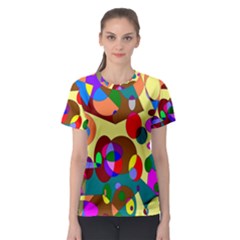 Abstract Digital Circle Computer Graphic Women s Sport Mesh Tee