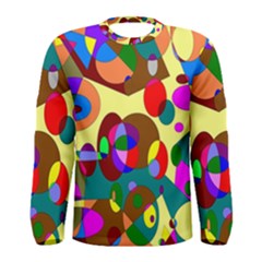 Abstract Digital Circle Computer Graphic Men s Long Sleeve Tee