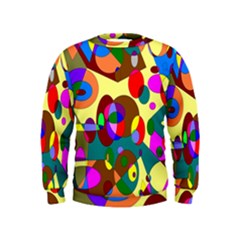 Abstract Digital Circle Computer Graphic Kids  Sweatshirt by Nexatart